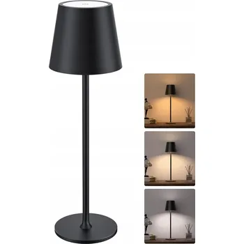 Lampička LED stolní lampa LL WARS DIM CCT B černá přenosná USB bezdrátová 38 Cm