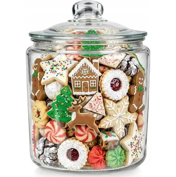 Sklenice Sklenice VELKÁ ZAVAŘOVACÍ SKLENICE skleněná nádoba na sušenky perníky sypké výrobky 4L