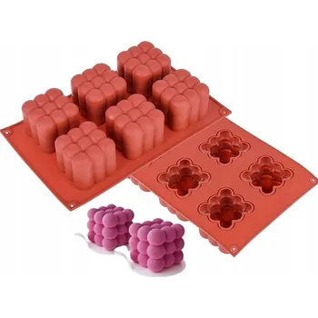 Forma na pečení Silikonová forma na monoporce BUBLINY 3D 6 zásuvek na dezerty
