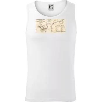 Mapa Báňské dráhy z Moravské Ostravy do Doubravy - Tílko pánské Core - M ( Bílá )