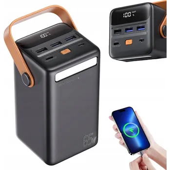 Powerbanka Powerbanka 50000mAh Rychlé nabíjení 4xUSB PD65W LED Displej Svítilna