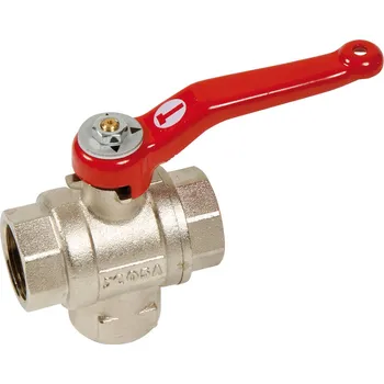 Vodovodní kohout SFERACO - Francie | Kulový kohout (ventil) trojcestný SFERACO do T - třícestný - 1" 5350