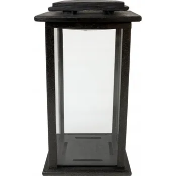 Svíčka Hřbitovní Svíčka pryskyřicový těžký 14x14x25 cm skleněná lucerna