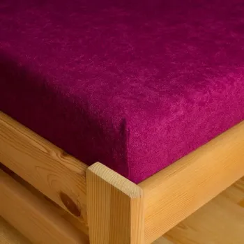 Prostěradlo Nikol FROTÉ prostěradlo burgundy 90x200cm