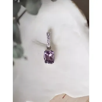 Přívěsek Ametyst přívěsek broušený se Zirkony