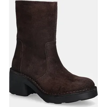 Dámské kozačky Semišové boty Fly London NORE191FLY P211191002 hnědá 98X, EUR 37