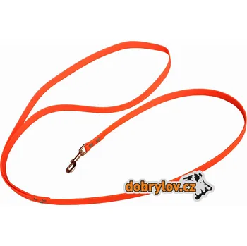 Vodítko pro psa Vodítko ploché šíře 16mm, kolem těla, nerozepínací, oranžové volitelné ukončení