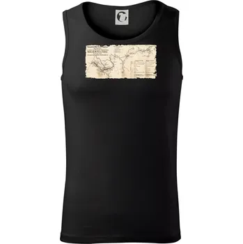 Mapa Báňské dráhy z Moravské Ostravy do Doubravy - Tílko pánské Core - S ( Černá )