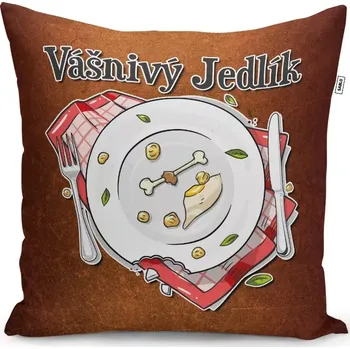 Polštář Sablio Polštář Vášnivý jedlík: 40x40 cm