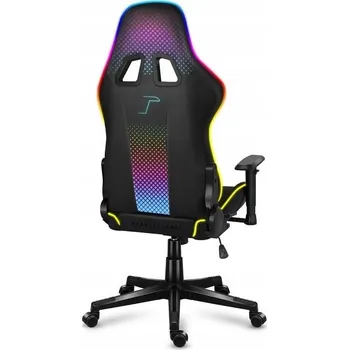 Herní židle Herní křeslo Huzaro Force 6.3 RGB Mesh látkové, černé