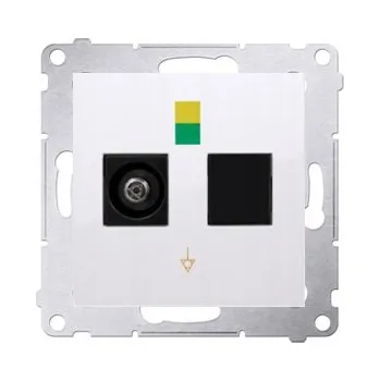 Elektrická zásuvka Anténní zásuvka nástěnná Kontakt-simon bílá