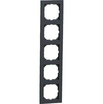 vypínač Rámeček Merten M-Pure, pětinásobný, antracit, matný plast SCHNEIDER MEG4050-3614