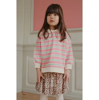 Chlapecké oblečení Dětská bavlněná mikina Konges Sløjd SPOTTY LS POLO GOTS KS104433.PreSpring růžová 30X, vel. 98