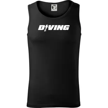 Pánské termoprádlo Diving nápis potápěč - Tílko pánské Core - XL ( Černá )