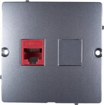 Elektrická zásuvka Internetová zásuvka nástěnná Kontakt-simon stříbrná