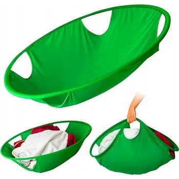 Koš na prádlo XXL SKLÁDACÍ KOŠ NA PRÁDLO PŘENOSNÁ TAŠKA KULATÝ ZABÍRÁ MÁLO MÍSTA