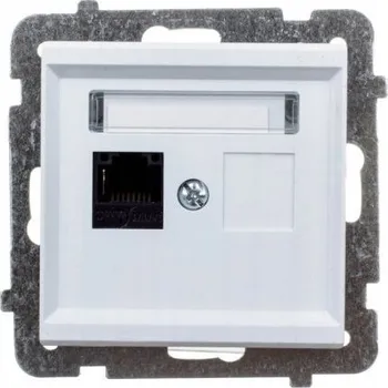 Elektrická zásuvka Internetová zásuvka nástěnná Ospel bílá