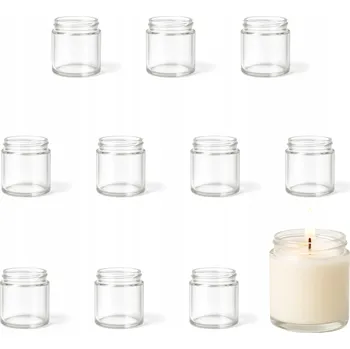 Sklenice Sklenice bezbarvé 120 ml pro zalévání sójových svíček – 10 kusů