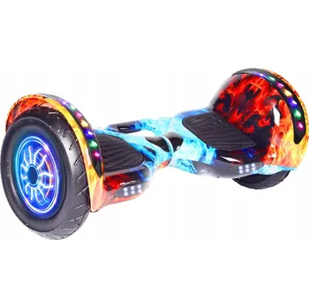 Dětské elektrovozidlo ELEKTRICKÝ SKATEBOARD HOVERBOARD DESKA VELKÁ KOLA 10” RGB LED BLUETOOTH