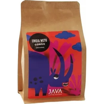 Káva Káva zrna Arabica Java Coffee Roasters Kongo Umoja Kávová Káva středního pražení 250 g