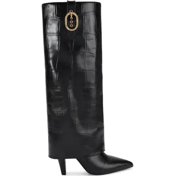 Dámské kozačky Kožené kozačky Kurt Geiger London Fold Over Tall Boot 5022300419 černá 99X, EUR 38