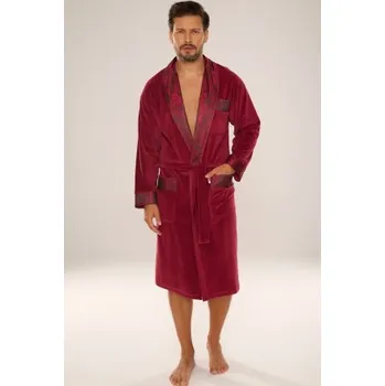 Pánský župan Pánský župan De Lafense Noble - velur Bordó 2XL