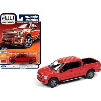 autíčko Ford F-150 Lariat 2020 červená 1:64 Ford F150 - kovový model