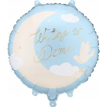 Balónek Fóliový balónek pastilka Vítej doma, 35x35 cm, světle modrý