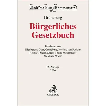 Bürgerliches Gesetzbuch. BGB [DE] (2025, Pevná, C.H. Beck)