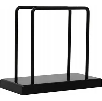 DRŽÁK NA UBROUSKY ČERNÝ DŘEVĚNÝ STOJÁNEK NA UBROUSKY NA STŮL