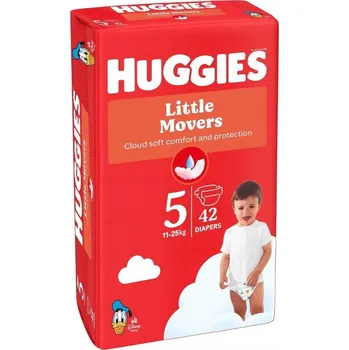 jednorázová plena Plenky HUGGIES Little Movers Velikost 5, 42 ks