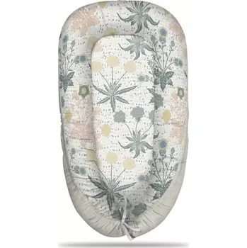 Hnízdečko pro miminko Sablio Hnízdečko pro miminko Šedé květiny