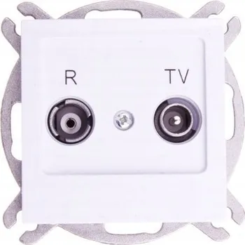 Elektrická zásuvka Anténní zásuvka nástěnná Ospel bílá