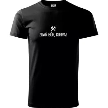 ZDAŘ BŮH, KURVA! - Triko extra velké (5-8XL) - 7XL ( Černá )