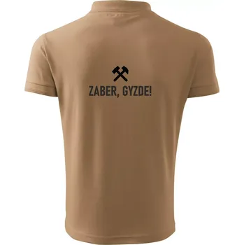 Pánská košile ZABER, GYZDE!﻿ - Polokošile pánská Pique Polo 203 - 4XL ( Písková )