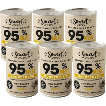 Krmivo pro psa Smart Nature Pure Turkey 95% MASA Monoproteinové krmivo pro psy Balení 5+1.
