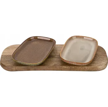 Obdélníkový talíř 19 cm Ombres Insta, mix barev