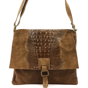 Kabelka Kožená crossbody kabelka Luka 26-076 moka