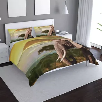 Povlečení Sablio Povlečení Slon z profilu - 140x220 / 90x70