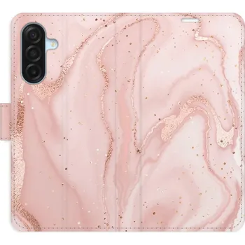 Pouzdro na mobilní telefon Flipové pouzdro iSaprio - RoseGold Marble - Samsung Galaxy A17 / A17 5G