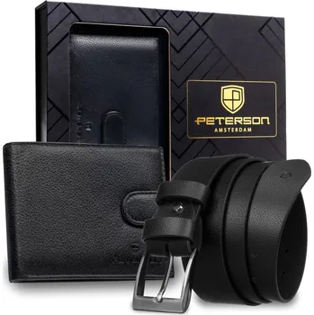 Peněženka Dárková sada Peterson PTN SET N992L-SPDM-BW 125 cm