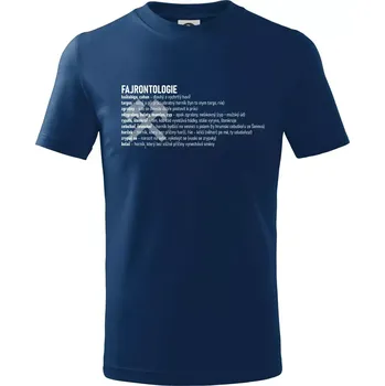 Chlapecké tričko FAJRONTOLOGIE - Tričko dětské bavlněné - 98 cm / 2 roky ( Půlnoční modrá )