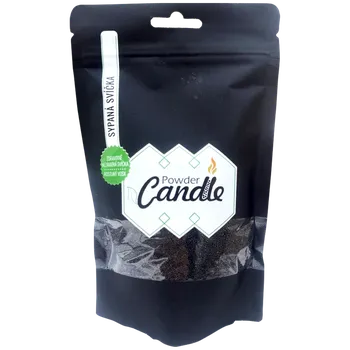 Osvěžovač vzduchu Barevná sypaná svíčka PowderCandle 50 hodin – černý vosk 200 g Sypaná svíčka PowderCandle 50 hodin – černý vosk