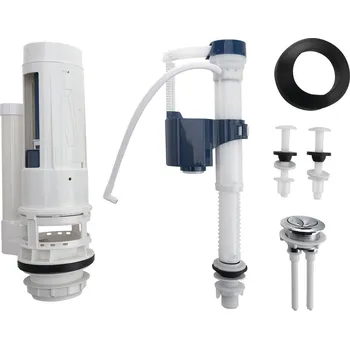 Sifon Bruckner Splachovací souprava s DUAL tlačítkem 49 mm, spodní napouštění 1/2", chrom - 301.424.0