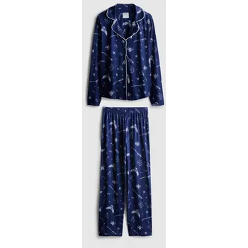Dámské pyžamo Pyžamo dámské modré se symboly, Harry Potter Velikost: XL