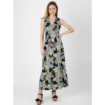 Cizojazyčná kniha PERSO Woman's Long light women's dress with a floral motif PERSO černá | tyrkysová | kaki | krémová | vícebarevná 3498063