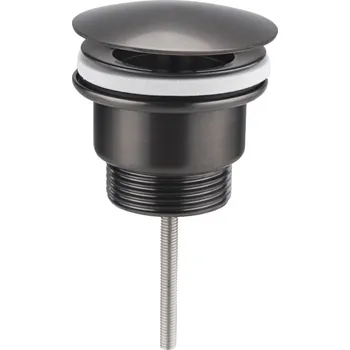 Sapho Umyvadlová výpust 5/4", neuzavíratelná, velká zátka, 10-55mm, gun metal - 542.742.5GM