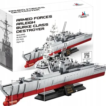 ostatní stavebnice SADA KOSTEK NAVY DESTROYER 612 KUSŮ OD 12 LET