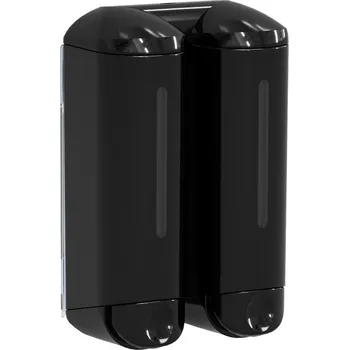 Dávkovač mýdla MARPLAST SHOWER MEDIUM dvojitý dávkovač tekutého mýdla, 2x250ml, černá - A94803