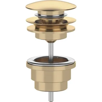 Umyvadlo Sapho Umyvadlová výpust 5/4“, click-clack, velká zátka, 10-65mm, zlato mat - CV100219